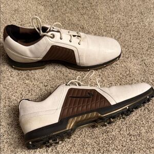 Nike White and Brown Men's Athletic Shoes